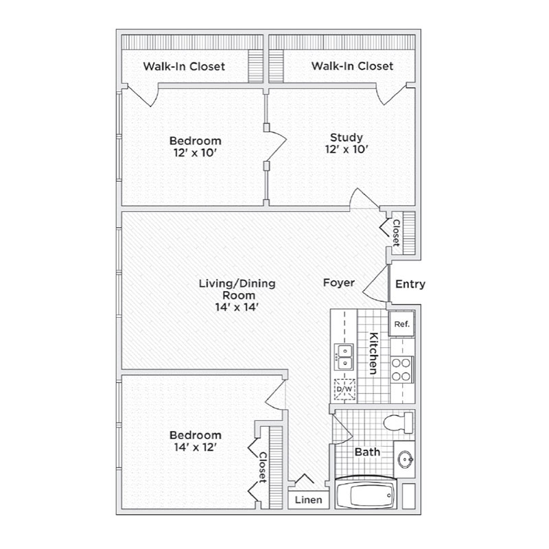 central high stephenson mills apartments floor plan B1